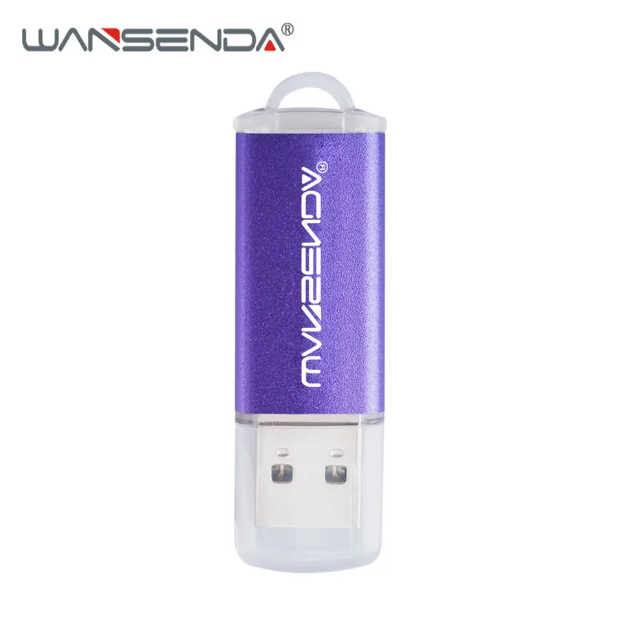 Фиолетовый WANSENDA высокоскоростной Usb флеш-накопитель, металлический флеш-накопитель, 256 ГБ, 128 ГБ, 64 ГБ, 32 ГБ, 16 ГБ, 8 ГБ, флеш-накопитель, флешка USB 3,0, карта памяти - Цвет: Фиолетовый