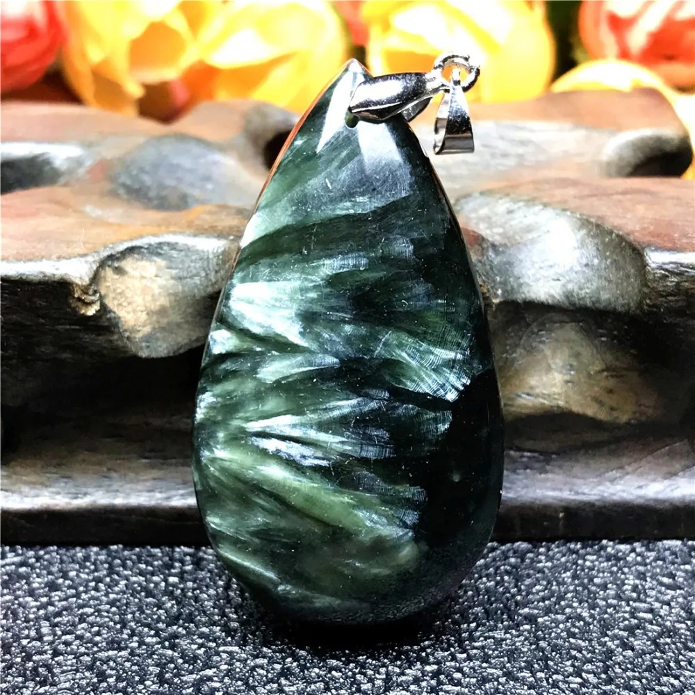 Green Seraphinite Pendant (40)