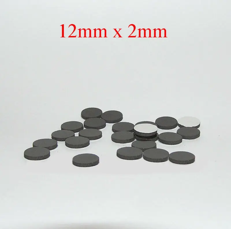 

12mm x 2mm self adhesive disc magnets round rubber magnetic craft dots