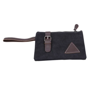 

Men's Business Canvas Envelope Pack Wearable Light Men Clutch bag