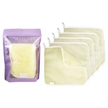 Банное мыло карман пузырь фирма отшелушивающая щетка Душ продукт удобные полотенца скрубберы тереть Тело мыть хлопок и лен мешок