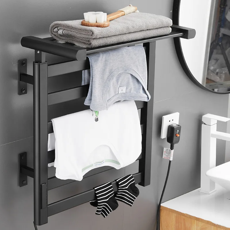 Towel Dryer Antibacterial Disinfection Intelligent Electric Towel Warmer  Heated Towel Rail Wall Mounted Space Aluminum TowelRack - AliExpress