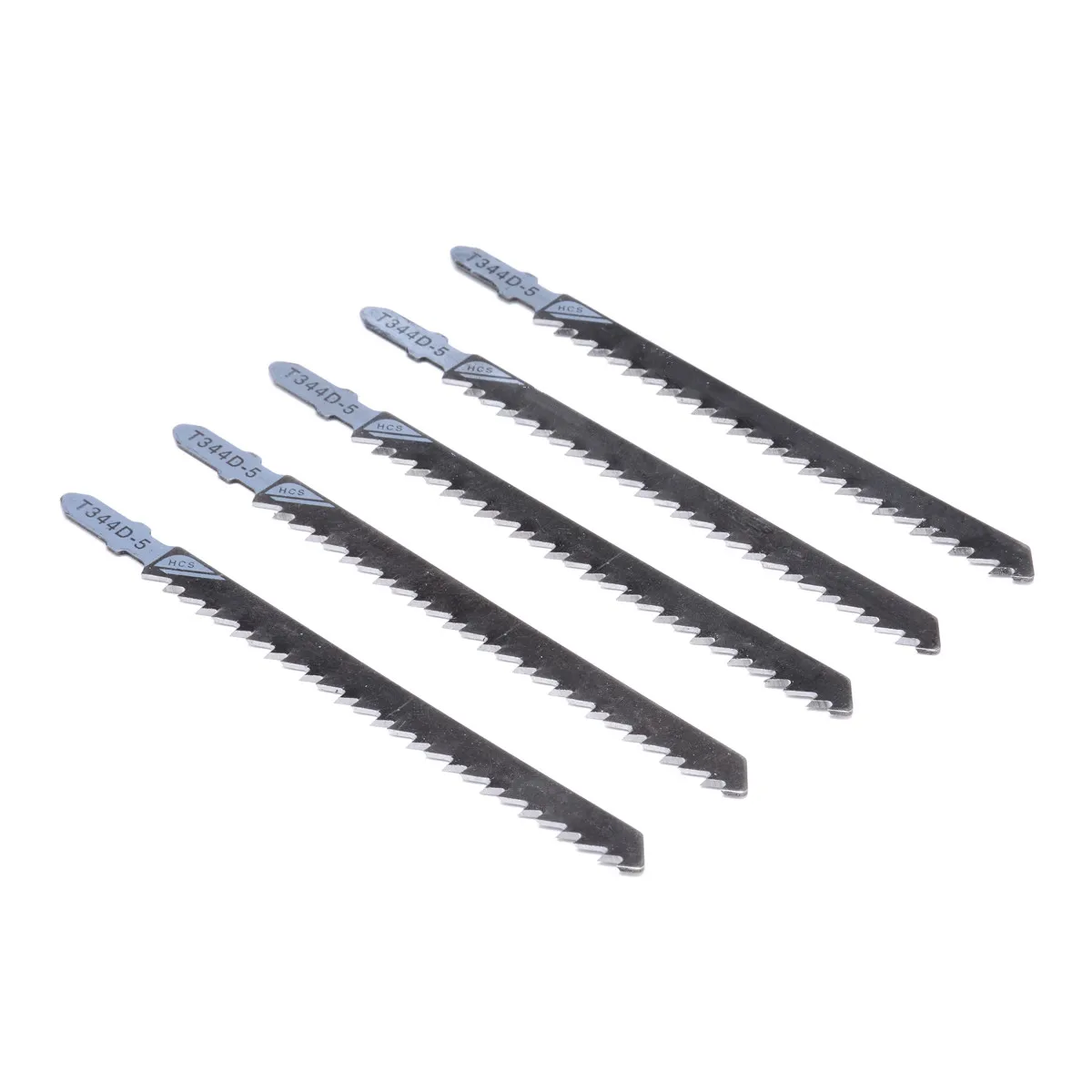 5pcs T344D HCS Curved Jigsaw Blades Extra Long For Wood Cutting 132mm Length·Set 