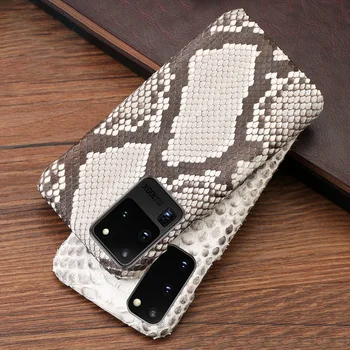 

Real Python Leather Phone Case For Samsung Galaxy S20 S7 S8 S9 S10 s10e Plus Note 20 Ultra 8 9 10 plus A71 A70 A50 A51 A30 Case