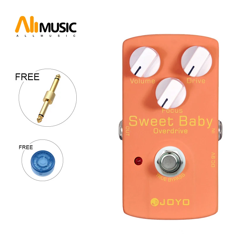 

Joyo JF-36 Sweet Baby Overdrive Effect Pedal Focus Knob turss bypass Electric Guitar Effect Pedal Box with pedal connector