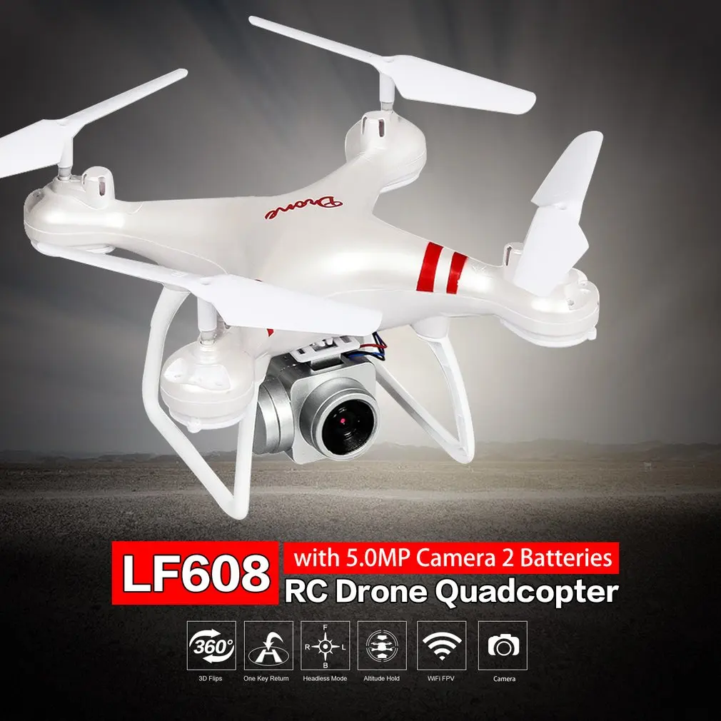 LF608 RC Дрон широкоугольный селфи Дрон Профессиональный складной Квадрокоптер с камерой 5.0MP и 2 батареями VS KY601S HJ14 дроны