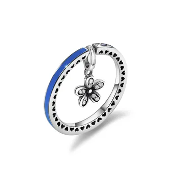 

NEW Original Design 100% 925 Sterling Silver Ring Zircon Dazzling Dazzling Daisy For Women Fashion Pendant Ring Gift Preference