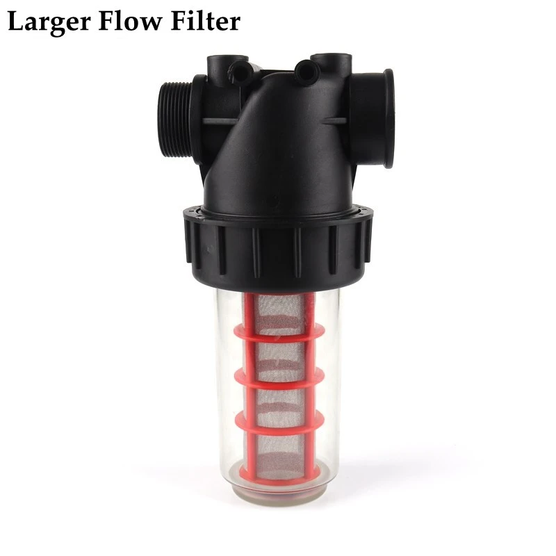 Big Transparent Water Filter Visible Pipe Filters Stainless Steel Mesh Element Micro Irrigation Strainer Large Flow Filters