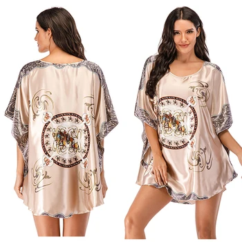 

New Women Silk Lace Nightdress Robe Dress Bathrobe Pajamas Sexy Casual Home Comfortable Nightdress High Quality