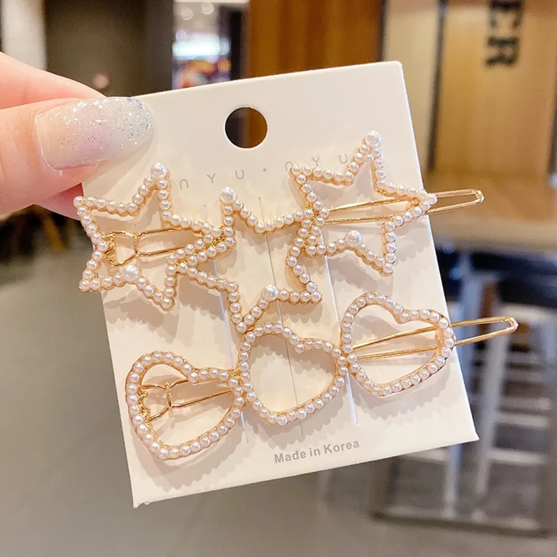 

[DISCICI] 2020 New Fashion Pearl Hair Clip Women's Top Clip Bangs Broken Hair Clip Online Popular Side Hair Accessories OH207303