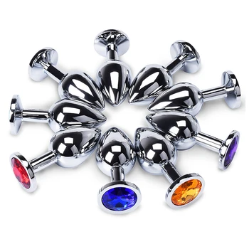 Sex Vibrator Metal Anal Toys For Women Adult Sex Products Men Butt Plug Stainles Steel Anal Plug Sex-toy Anal DildoToys 8 Color 6