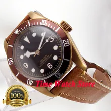 Corgeut 41 мм Miyota 8215 автоматические 5ATM мужские часы водонепроницаемые черные без логотипа циферблат сапфировый медный чехол co82