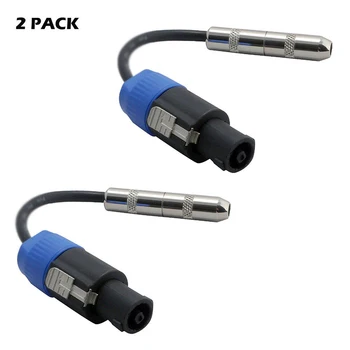 

2PCS Cable Adapters Pyle 12 Gauge Compatible Speakon Connector Male To 1/4" Female Cable Adapter