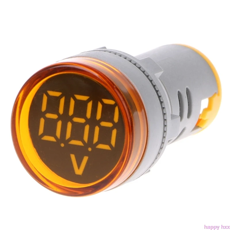 AC 60-500V 22 мм Цифровой вольтметр измеритель величины напряжения индикатор сигнальных огней - Цвет: 1AA800420-Y