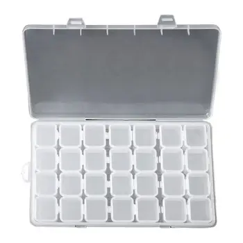 

28 Grid Stackable Plastic Storage Jewelry Box Home Ring Earrings Storage Case