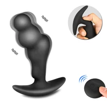 Vibratório poderoso massageador de próstata para homem com controle remoto sem fio erótico masculino silicone anal butt plug brinquedos sexuais para adultos