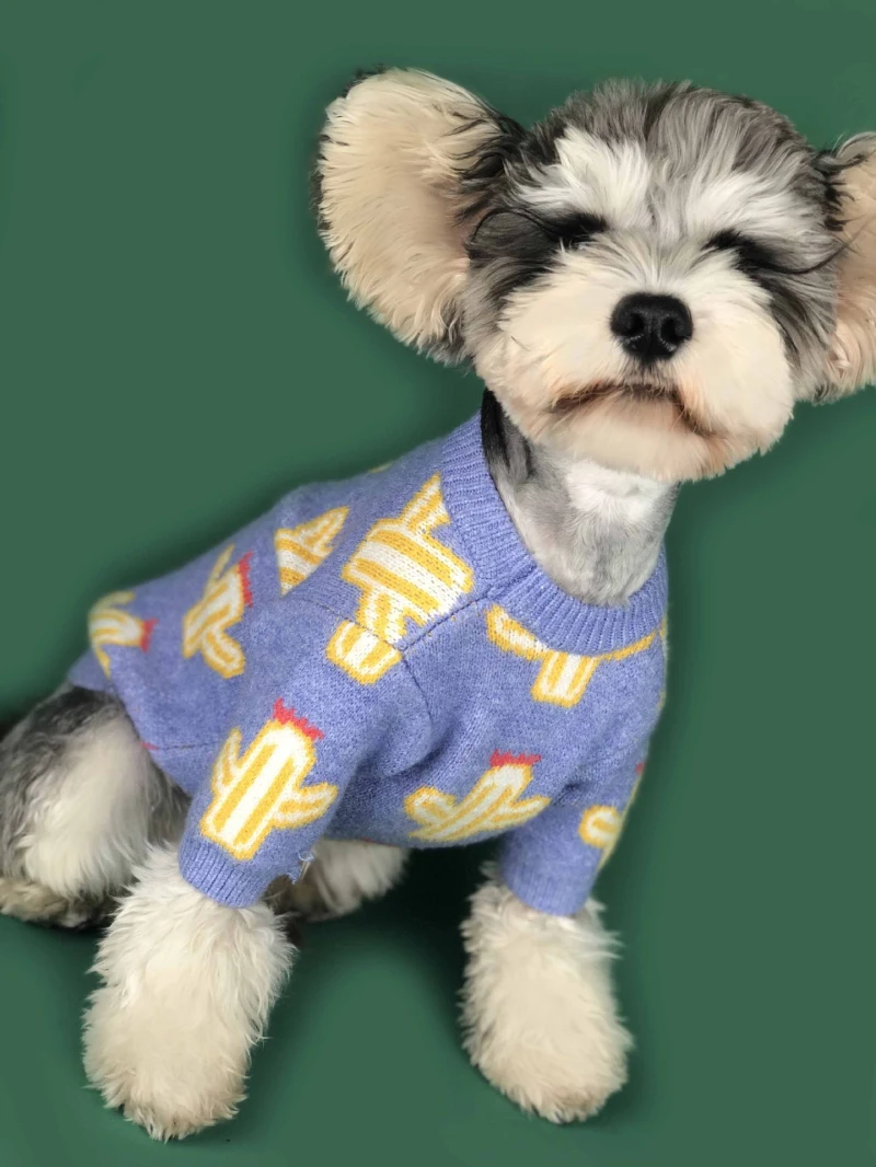 Свитер для собак зимняя одежда для собак Померанский Пудель Bichon Schnauzer Мопс одежда Французский костюм для бульдога Frenchies пальто наряд