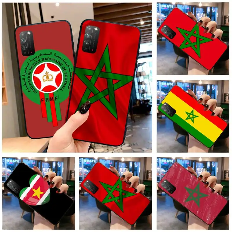 Мягкий чехол для Huawei Honor 30 20 10 9 8 8x 8c v30 Lite view pro с флагом Марокко | Мобильные телефоны