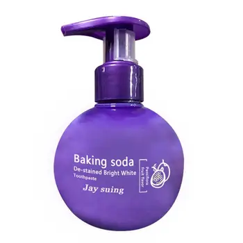 

Baking Soda Toothpaste Whitening Toothpaste With Press Type Blueberry Scent Toothpaste 220 Ml Large Capacity Toothpaste