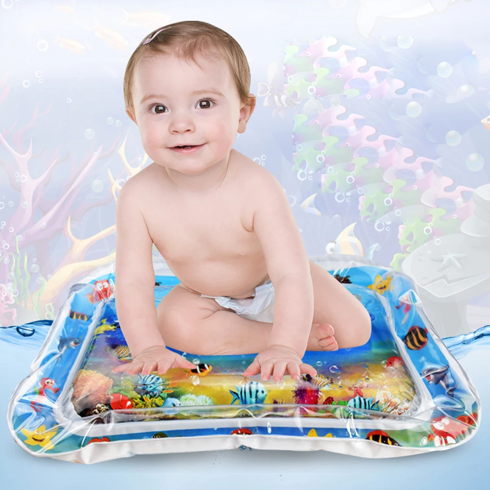 50*60 см детский водный коврик, надувной, утолщенный, ПВХ, водный игровой коврик, детский животик, время, игровой коврик для малышей, для активного отдыха, игровой центр O0843N15