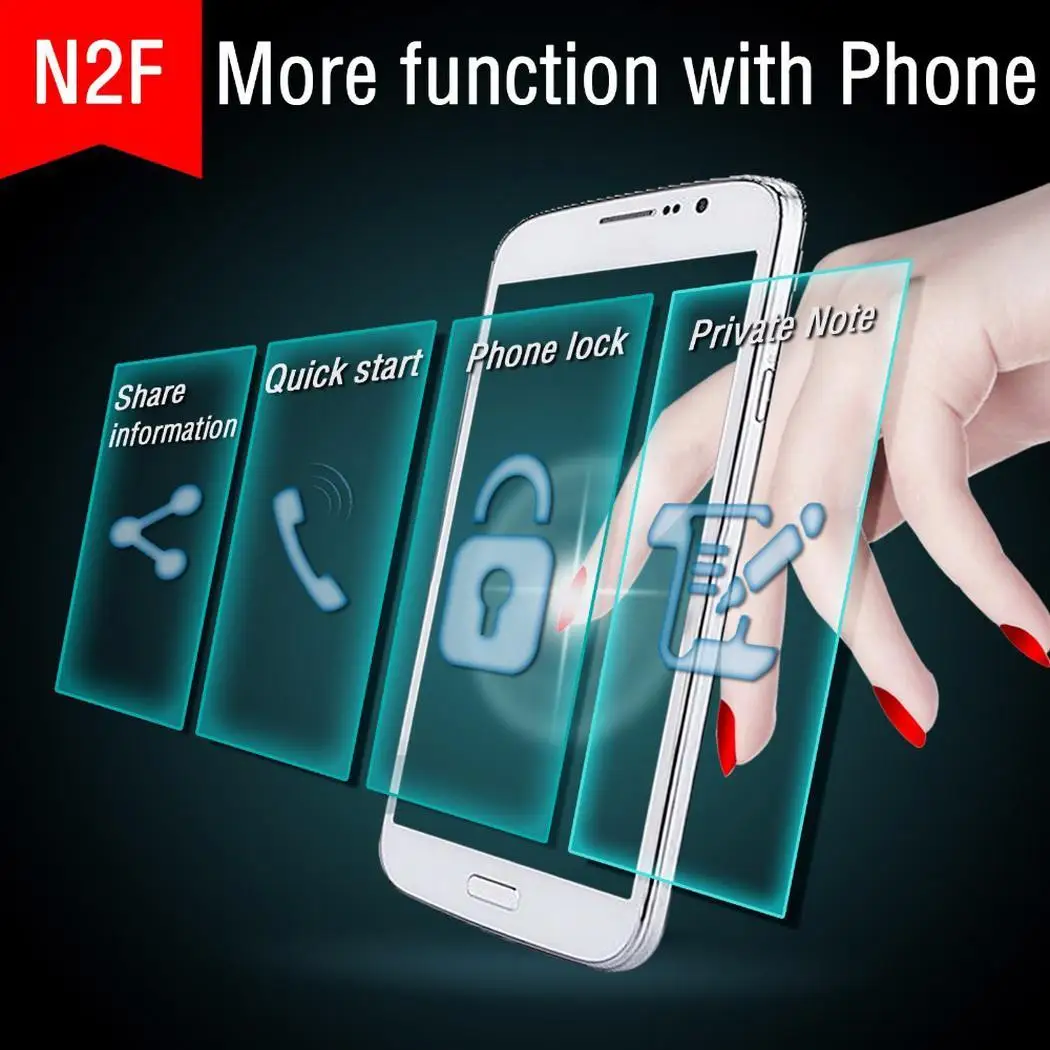 N2 умный гвоздь многофункциональный продукт интеллектуальные аксессуары Без заряда требуется NFC умный носимый гаджет - Цвет: red n2f