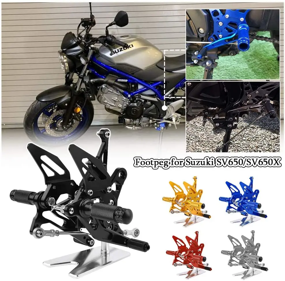 Cnc Aluminum Adjustable Motorcycle Rearset Rear Set Foot Pegs Pedal