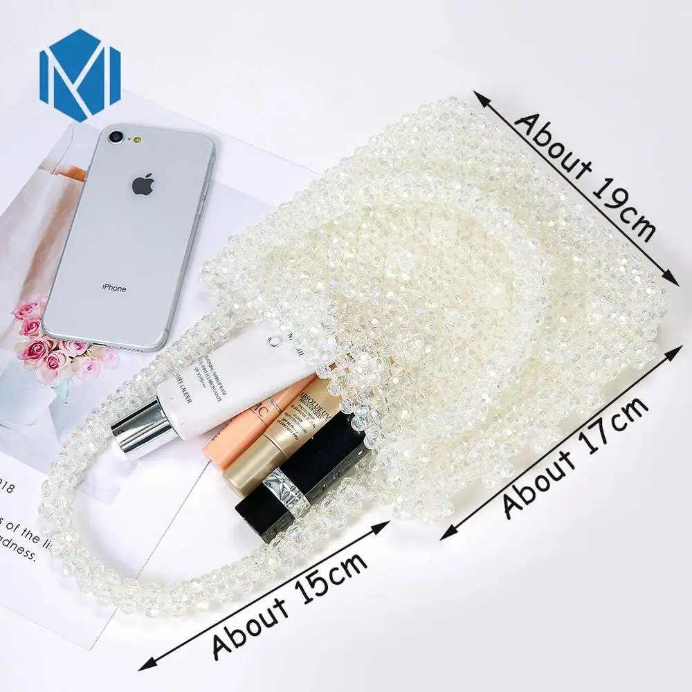 square handbag Жемчужная сумка, украшенная бисером, женские вечерние, винтажные, акриловые, пластиковые, лето, роскошный бренд, белая сумка для телефона, дамская сумочка, клатч - Цвет: square handbag