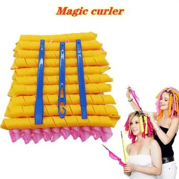 

BellyLady 18 Pcs/set 55cm Hair Curler Set Easy Use Hair Curling Rollers Styling Tools (Baged)