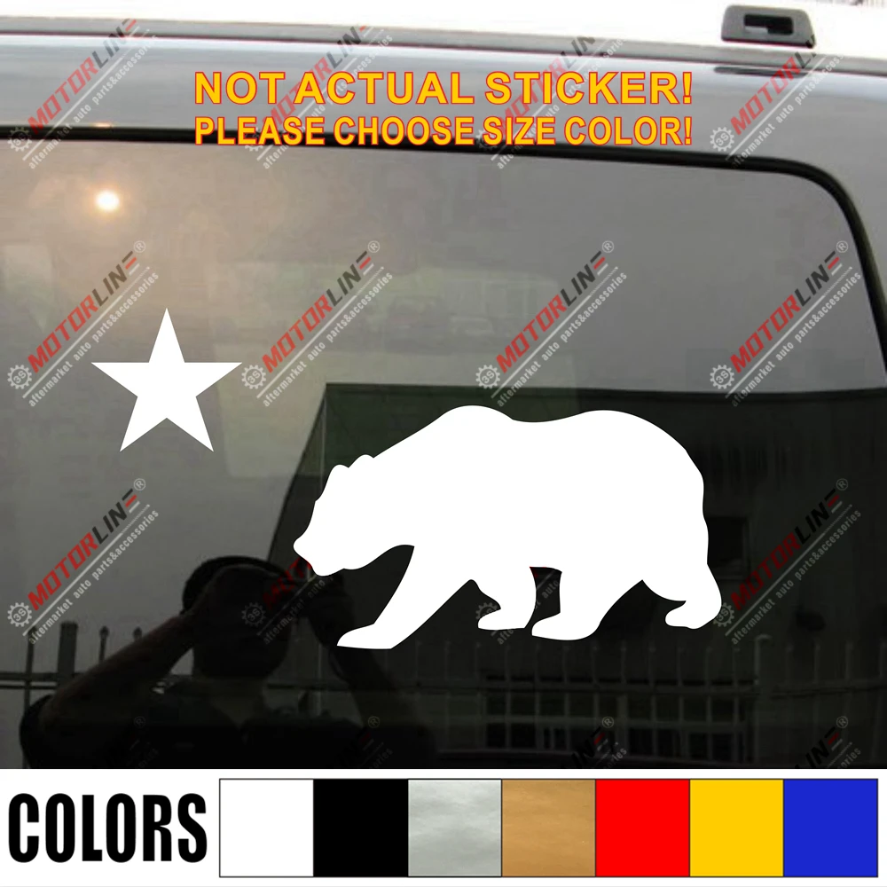 California Bear Car Window Decal Sticker Cali 