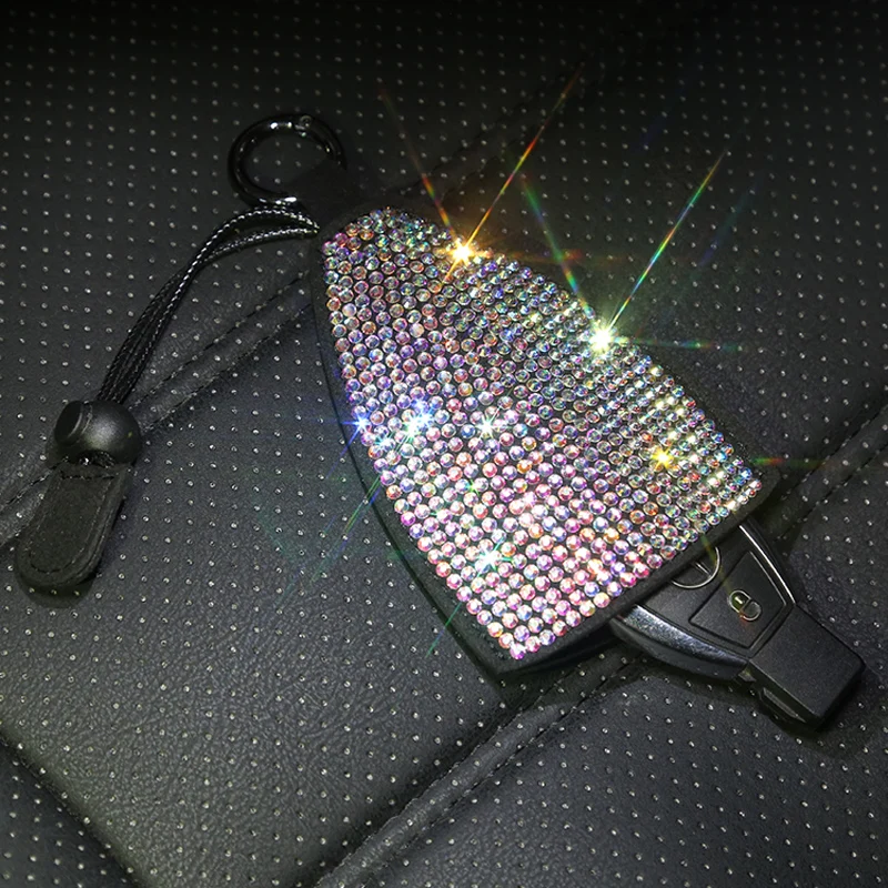 

Creative Diamond Rhinestone Car Key Case Bling Crystal Key Wallet Universal Girls Women Car Key Bag Purse Housekeeper Key Chain