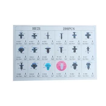 

Trim Car Fastener Panel Assortment Plastic 299pcs Clip+Tool Auto Body Retainer