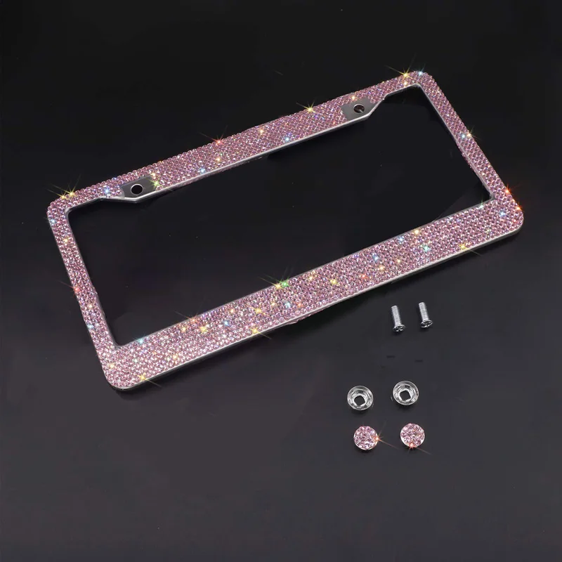 Bling-Crystal-License-Plate-Frame-Women-Luxury-Handcrafted-Rhinestone-Car-Frame-Plate-with-Ignition-Button-For-USA-71