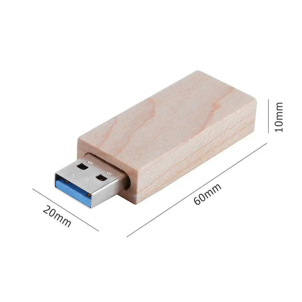 3,0 деревянный клен usb с коробкой Пользовательский логотип памяти флэш-накопитель(имя. Пожелания текст. гравировка