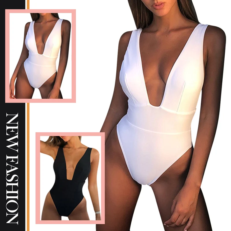 

High Cut Beach Wear Bikini with Chest Pad Without Steel Support Fashion Elastic Sexy Swimming Bathing Suits Backless Women