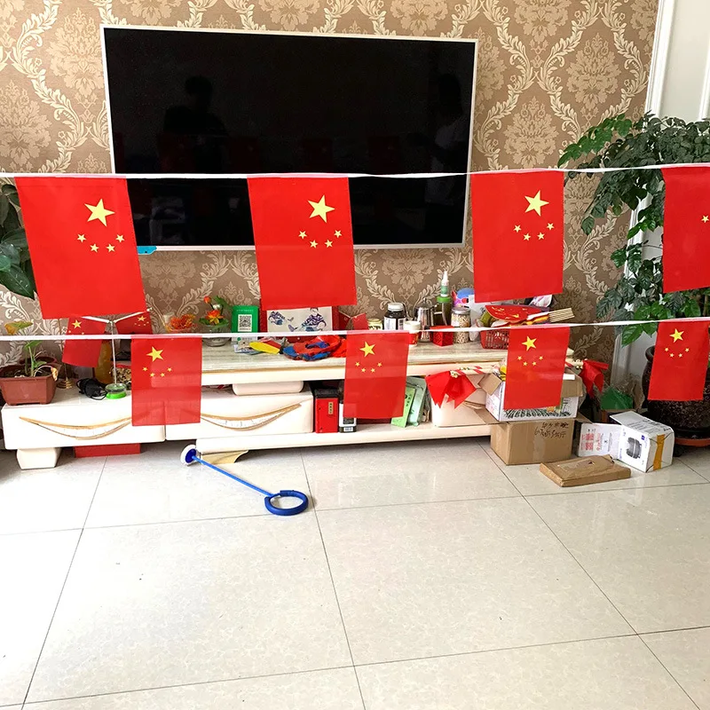 Manufacturers Direct Selling Five-Star National Flag String Flag Customizable Rectangular Each National Flag Hanging String Flag