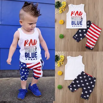 

Fashion Toddler Baby Clothes T-shirt Half Zipper Stripe Pants Kids Boys Outfits