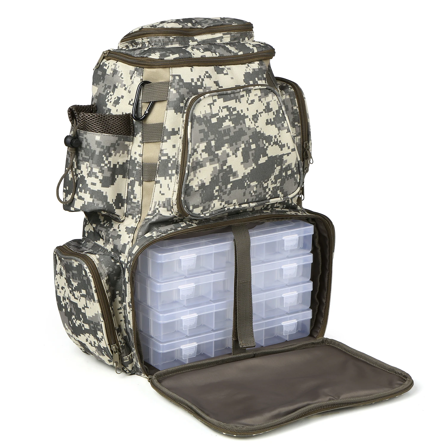 Lixada Fishing Tackle Backpack Bag with 4 Fishing Tackle Boxes Water