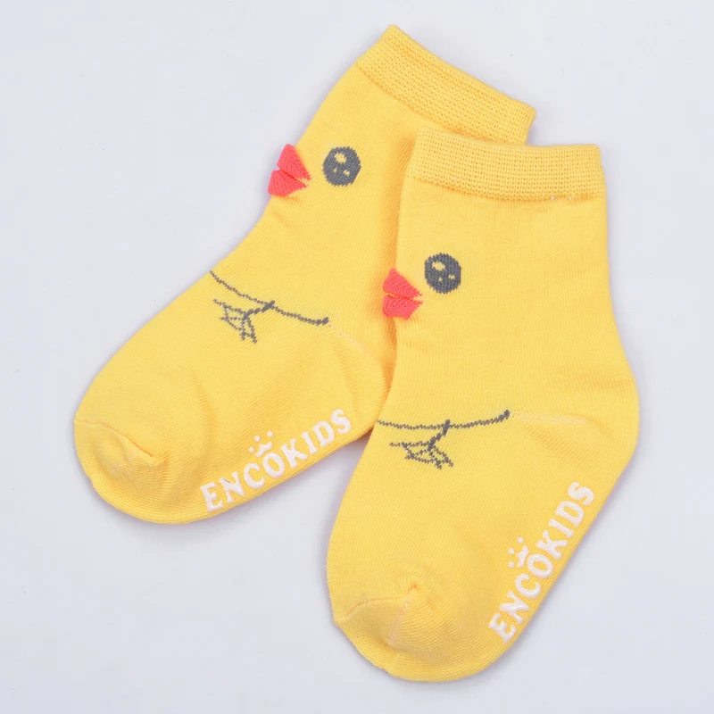 LOOZYKIT/Детские однотонные носки с героями мультфильмов милые Нескользящие хлопковые носки-тапочки для малышей гетры до щиколотки для новорожденных, Calcetines