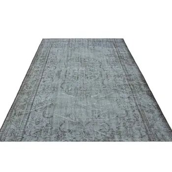 

Handmade Blue Vintage Overdyed Turkish Area Rug 186x290 Cm-6'1''X9'6''