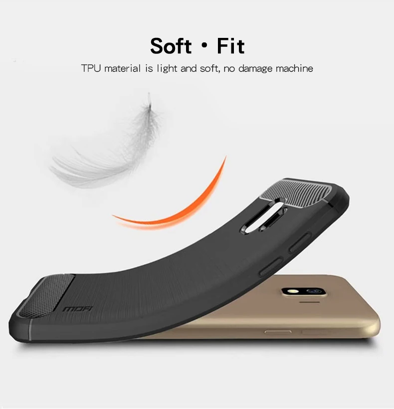 Mofi задняя крышка для Samsung Galaxy J2 Core J260 J260F чехол с рисунком ТПУ чехол J2 Core задняя крышка из углеродного волокна Стиль чехол для телефона