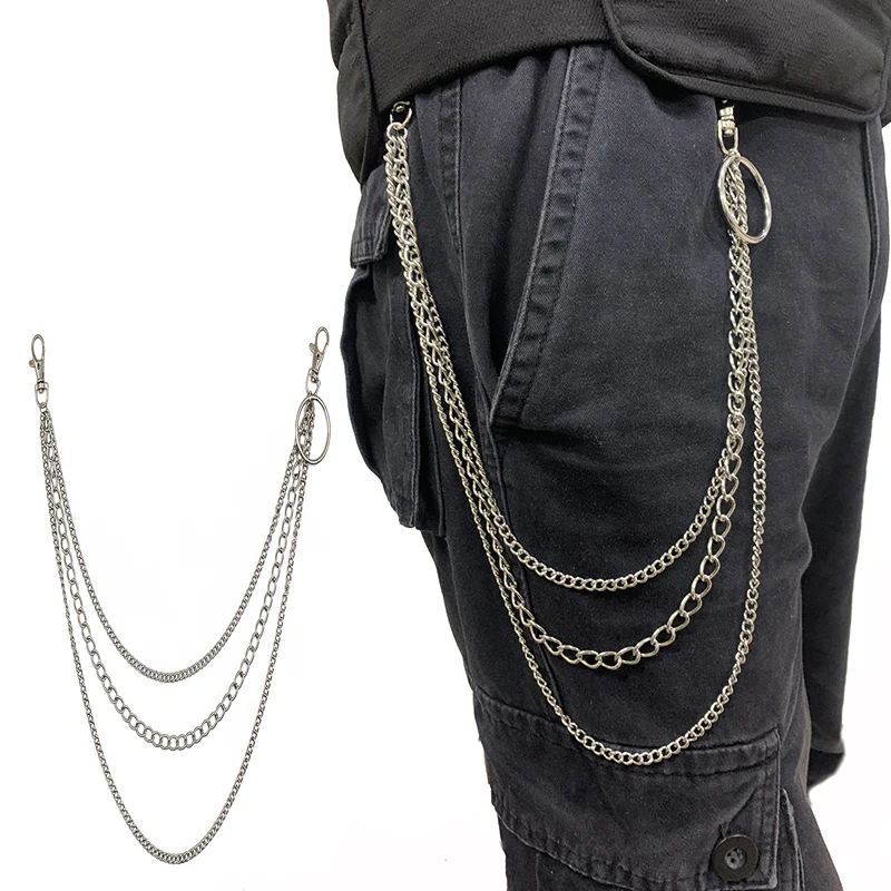 

2020 Women Pant New Chain Belt Female Hip Hop Trousers Silver Chain For Pants Woman Cool Metal Chains On Jeans Men Body Chains
