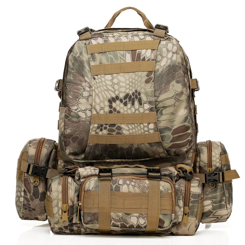 50л открытый военный Molle тактическая сумка рюкзак рюкзаки винтажные походные камуфляжные водонепроницаемые сумки 600D