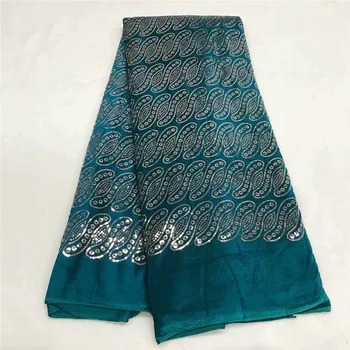 

2020 Nigerian Sequins velvet Lace Fabrics green High Quality African Lace Fabric Wedding French Tulle Lace Material For Dress