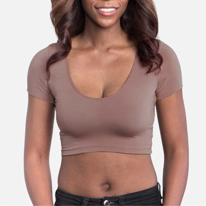 Crop Tops Tees T Shirt Undershirt 