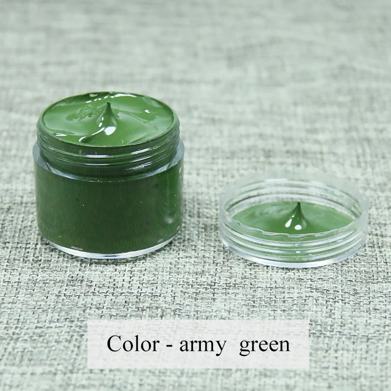 Leather Paint Shoe Cream Coloring in Bag Sofa Car Seat Scratch 30ml Army Green Leather Dye Repair Re leather paint