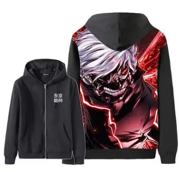Толстовки с капюшоном в стиле японского вурдалак Kaneki Ken костюм аниме для косплея толстовки зимние куртки пальто - Цвет: 10