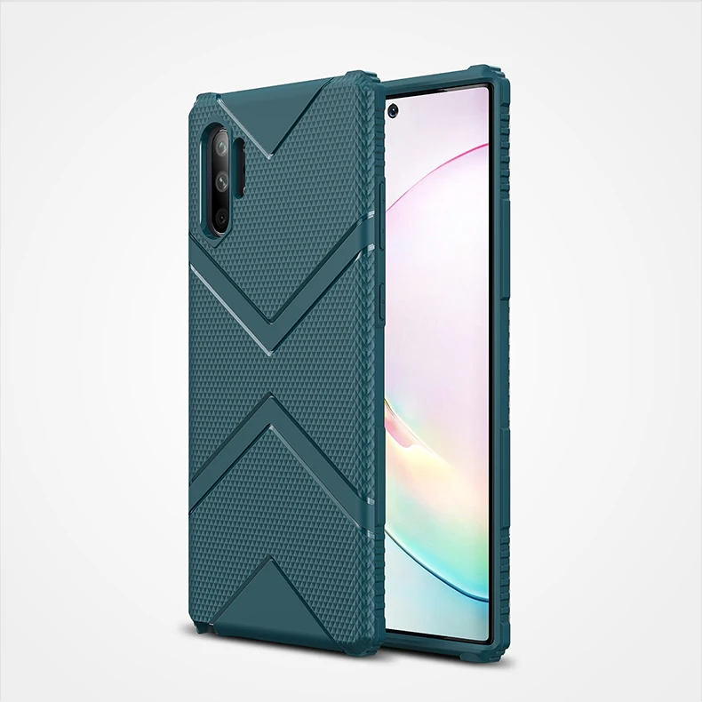 Армейский бронированный чехол из ТПУ для задней крышки телефона samsung Galaxy Note 10 Pro S10 Plus S10e - Цвет: Черный зеленый