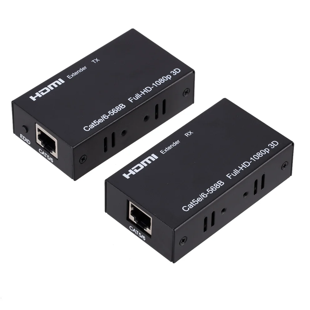 60M RJ45 HDMI Extender 1080P HDMI Network Extender by CAT5e CAT6 LAN Extensor for PS4 apple TV PC laptop HDTV hdmi cable hdmi extender