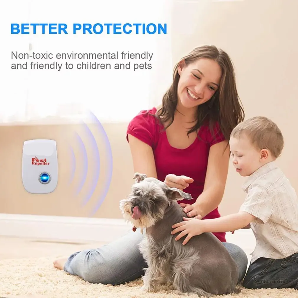 Ультразвуковой репеллент против комаров и вредителей электронный отпугиватель