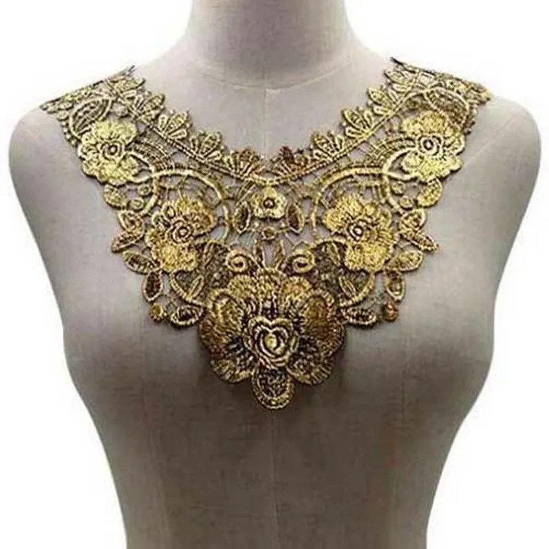 Lace Neckline Collar Fabric Embroidery DIY Sewing Decoration Ladies Clothing Accessories Decals Scrapbooking Patch lace fabric,lace garment accessories,sewing patches,lace sewing supplies,lace sewing accessories,lace decoration,lace accessories,clothing accessories